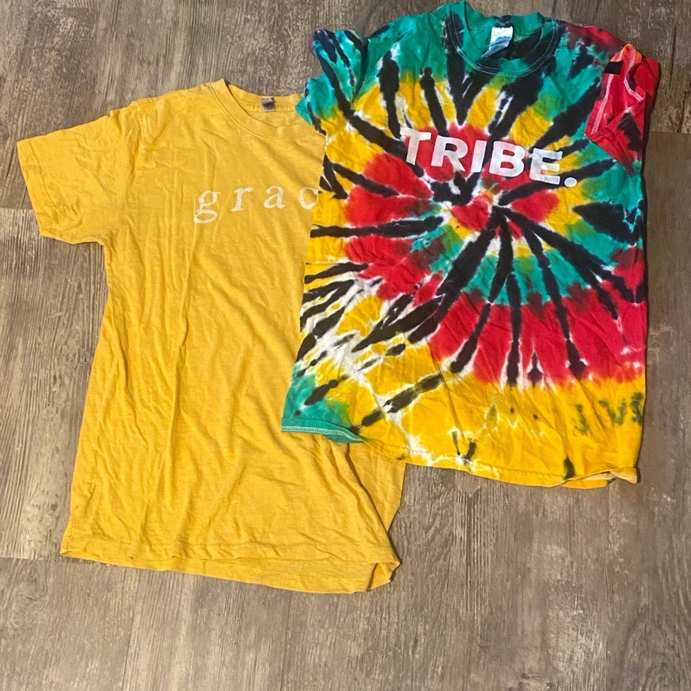 Grace Yellow T-Shirt & Tribe Tie-Dye Top